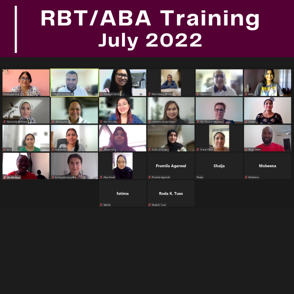 Congratulations ABA/RBT Participants - July 2022